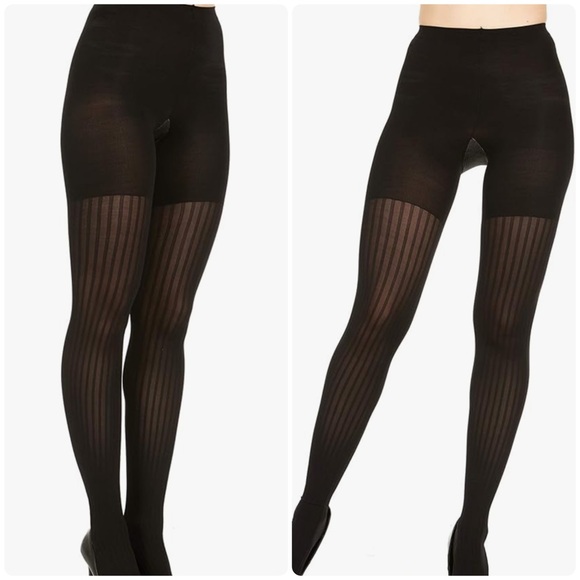 SPANX Accessories - SPANX Star Power by Spanx Women's Ribbed Row Shaping Tights Black Size C New
